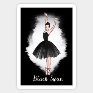 Black swan ballerina Magnet